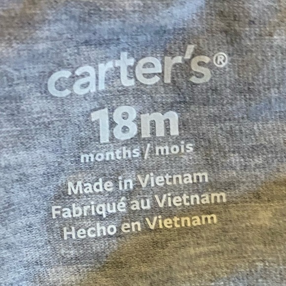 Carters grey pink winking bear girls dress baby toddler 18 months - Picture 4 of 6